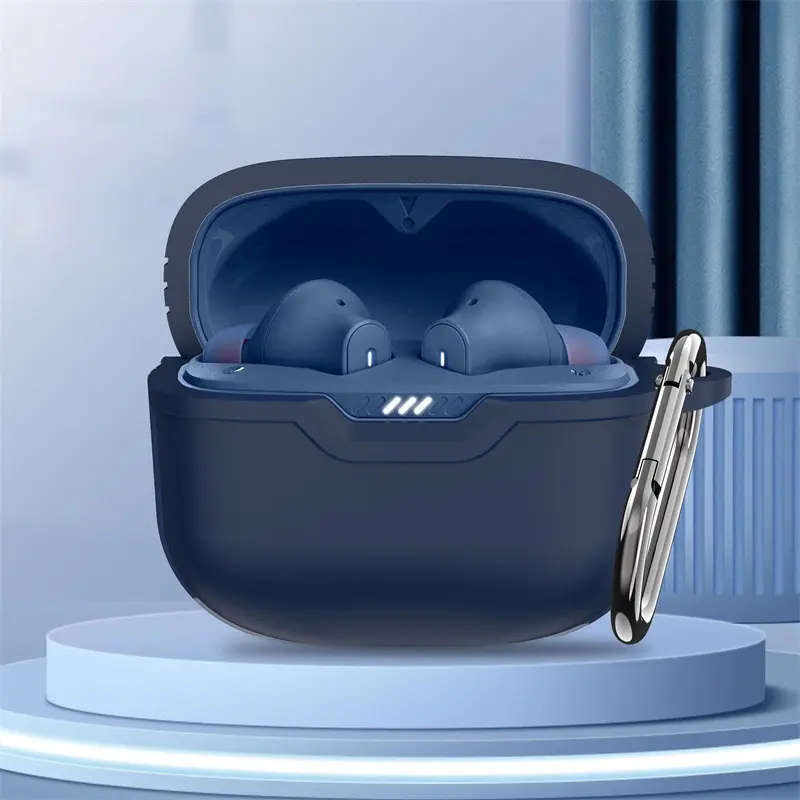 Ốp Bảo Vệ, Thiết Kế Đơn Giản, Dành Cho JBL Tune 230NC TWS / T230 NC, Bền, Chống Sốc, Chống Rơi, Bảo Vệ Toàn Thân, Kèm Móc Chìa Khóa