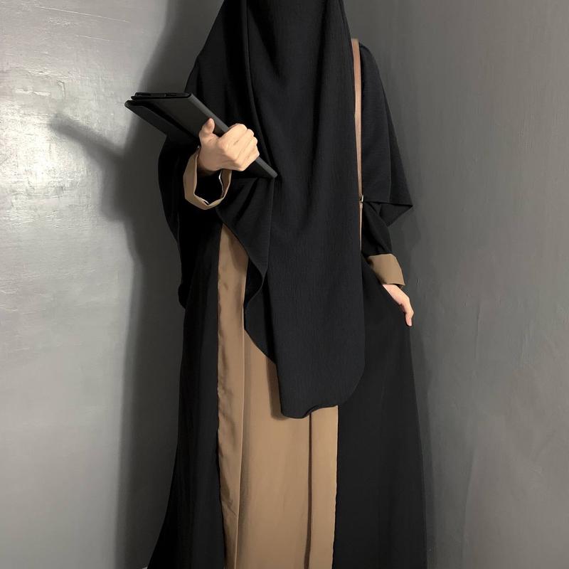 QIARA ABAYA TURKEY | abaya kombinasi hitam dan dark series 0