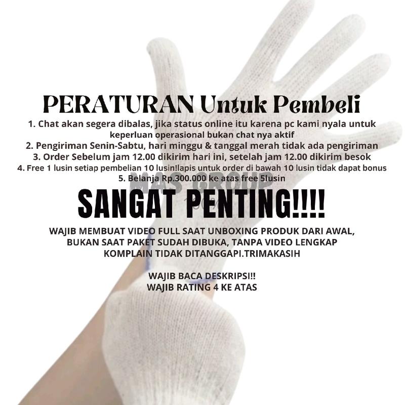 Mas Sarung tangan bekerja berkebun pelindung tangan benang tebal cocok untuk pekerjaan berat 5