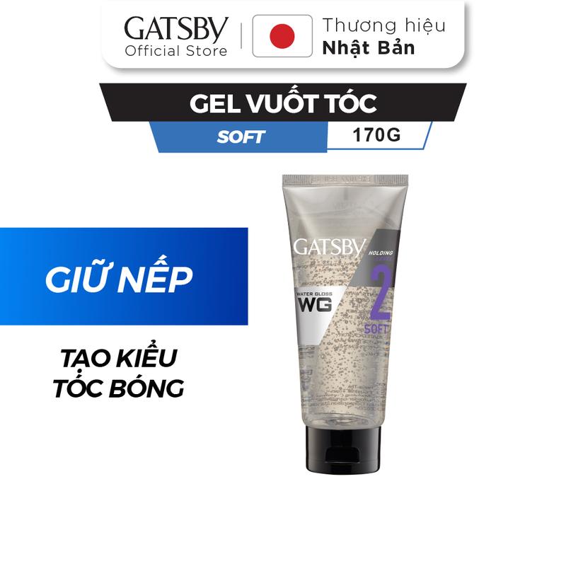 Sáp vuốt tóc GATSBY Water Gloss Ultimate Hold, gel vuốt tóc siêu cứng 170g