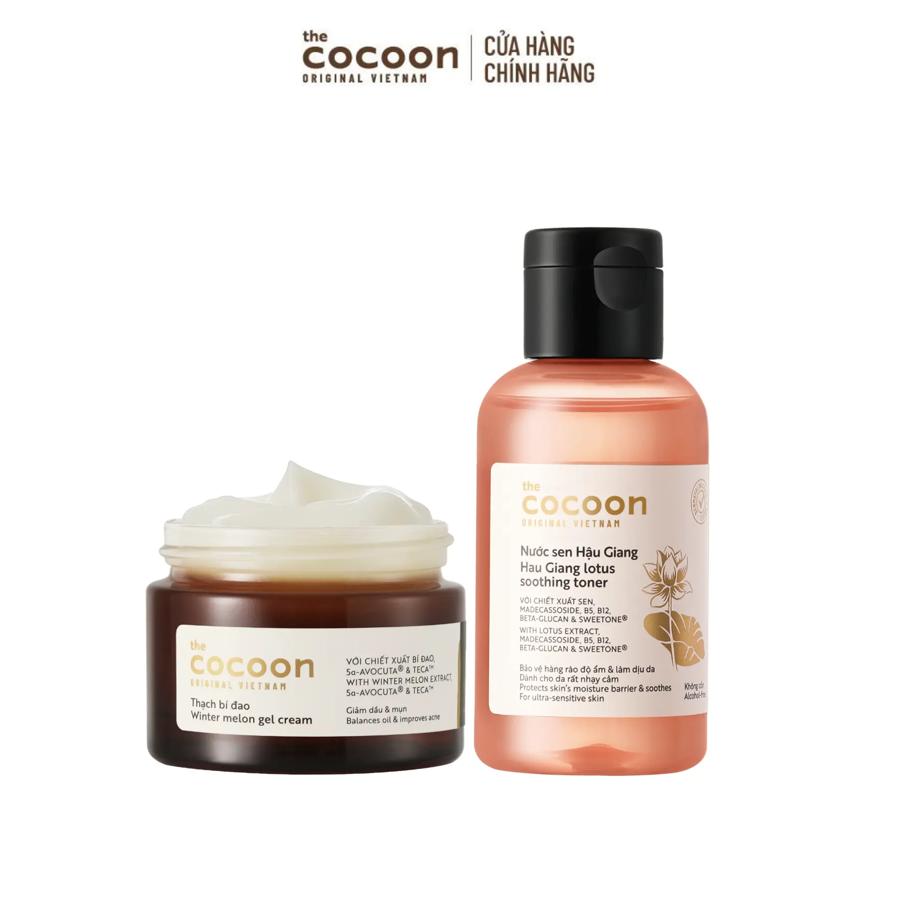 Ảnh đại diện COMBO 1 Thạch bí đao Cocoon 30ml + 1 Nước sen Hậu Giang 140ml
