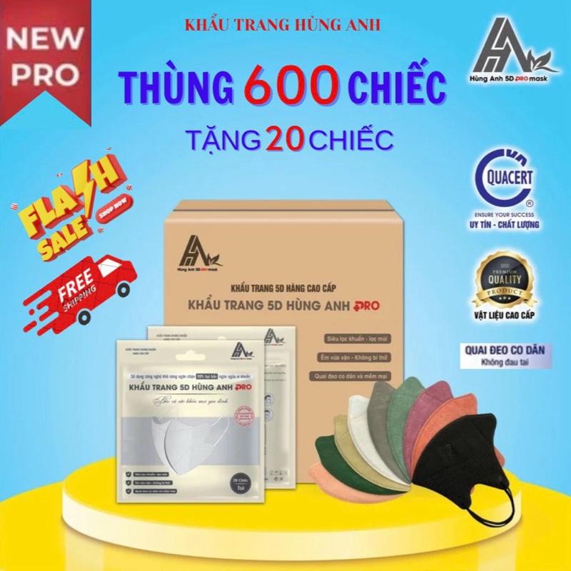 Mua 600c Tặng 20c khẩu trang 5D Hùng Anh pro. Hàng Cao Cấp vải dệt polypropylene. Chống tia UV kháng khuẩn lên tới 99%