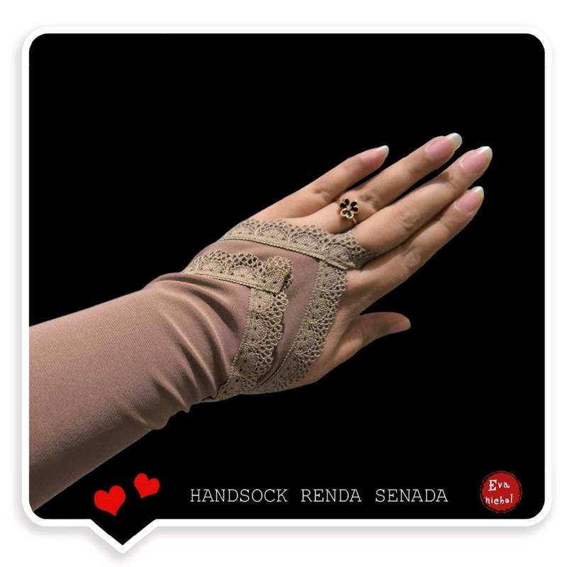 Handsock Fashion Renda Senada/Sarung Tangan Cincin Renda Muslimah 4