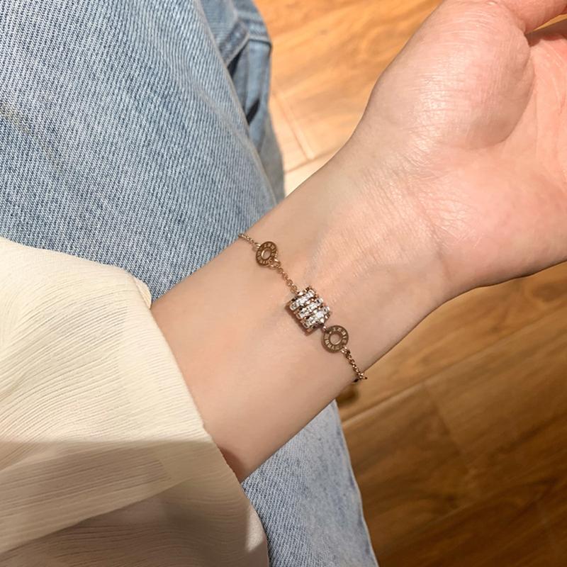 Product Introduction of 【 48 Styles】 Titanium Steel Gold Bracelet ,  Not Fade Bracelet for Women Stainless Bracelet Rose Gold Accessories 43