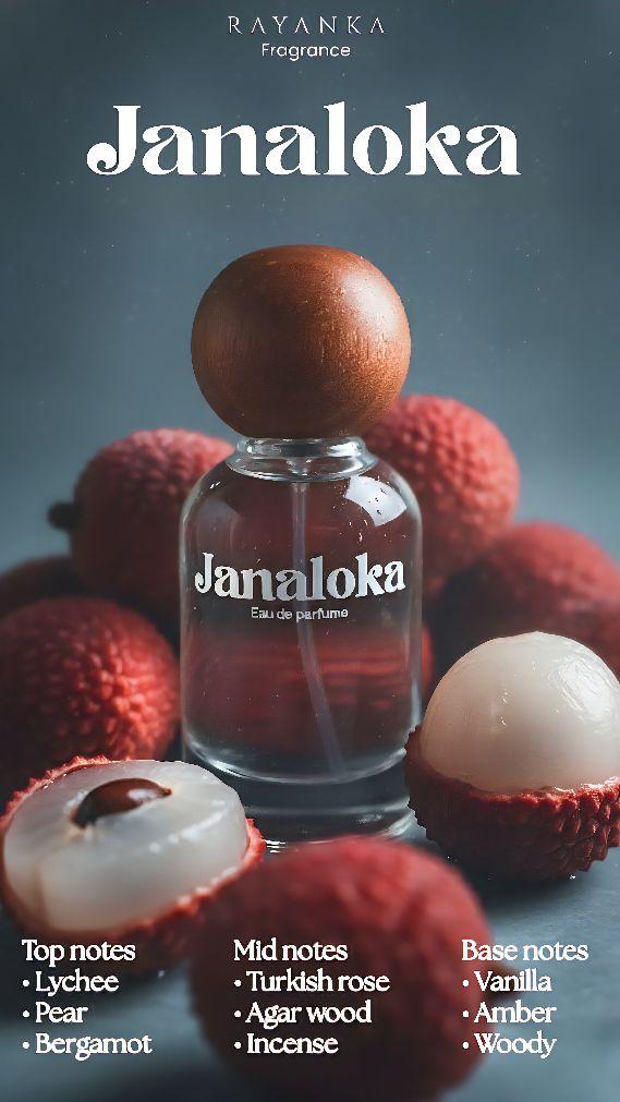 Rayanka Fragrance - Janaloka Eau de Parfume Aroma Leci Pear Fresh | Parfum Minyak Wangi Wanita Pria Tahan Lama