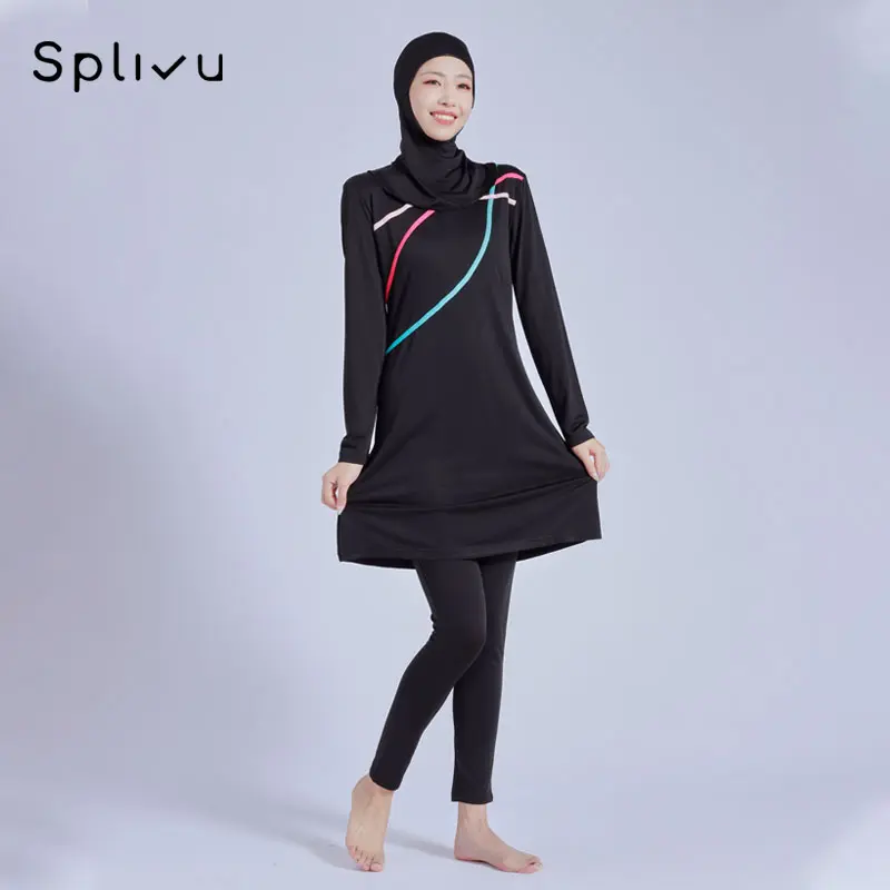M-6XL Baju renang muslimah dewasa/pakaian renang remaja muslim/swimsuit cewek Baju renang perempuan muslim 3