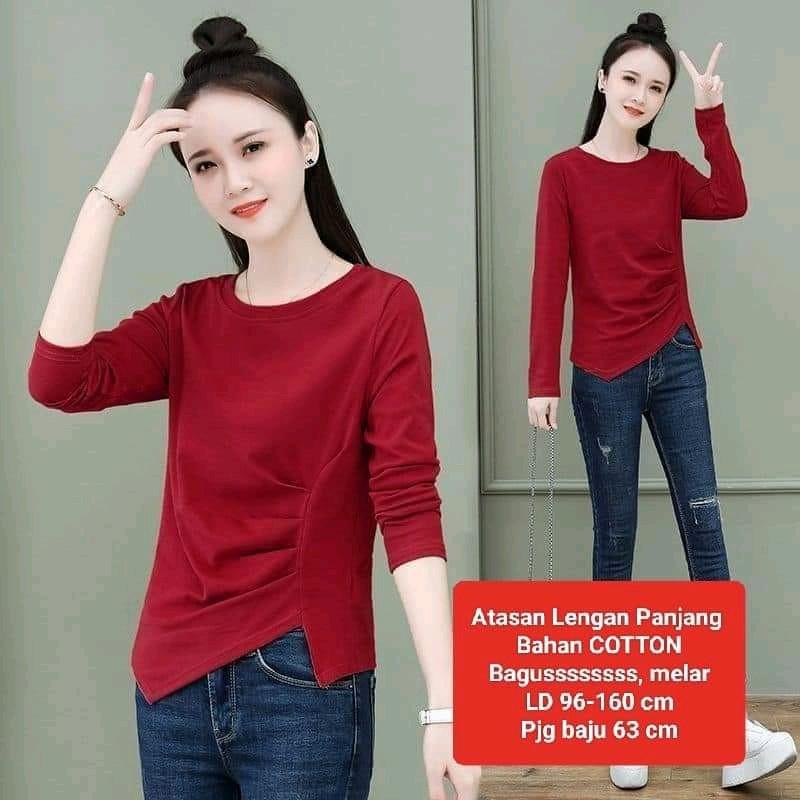 ATASAN WANITA LENGAN PANJANG COTTON IMPOR FASHION WANITA 1