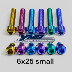 Baut titanium 6x20 small head drat 10 panjang 2cm original vietnam