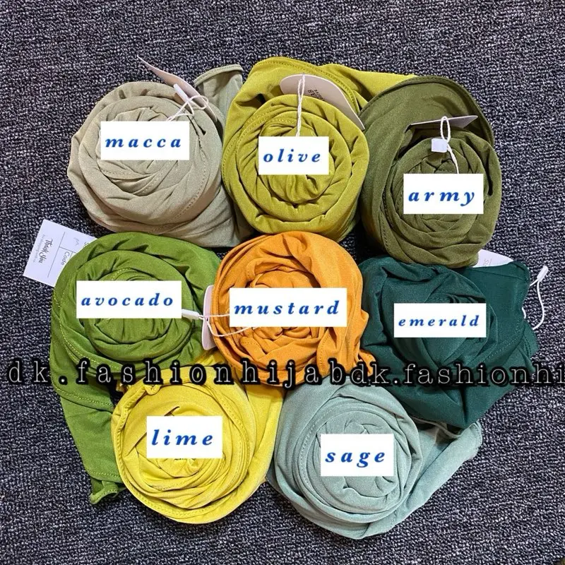 HIJAB SEGITIGA INSTAN JERSEY LABEL AKRILIK Nyaman Lembut Cantik 5