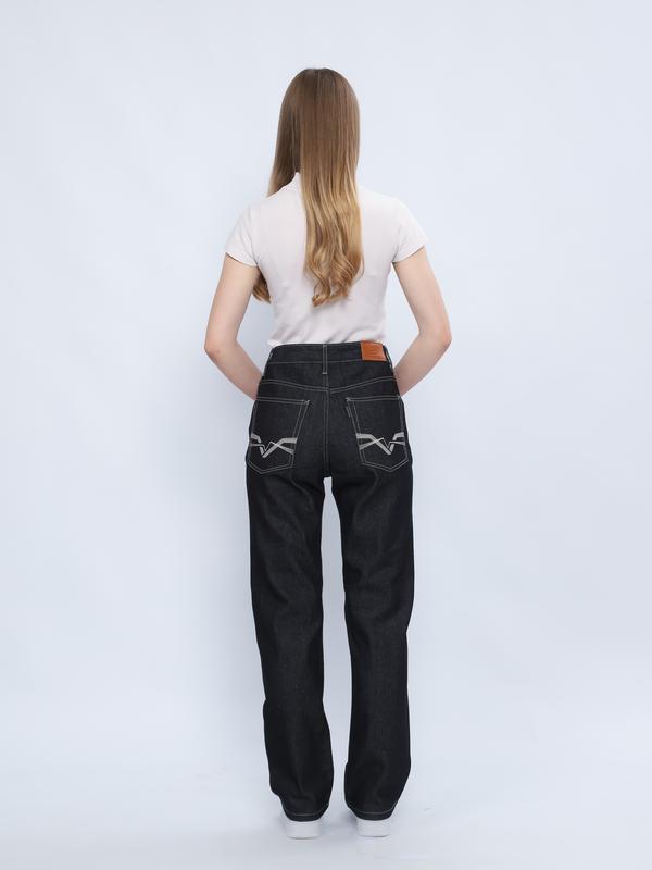 AFTERCLOUD - Celana Panjang Baggy Raw Denim Black Indigo Unisek  - RAW DENIM BAGGY 3