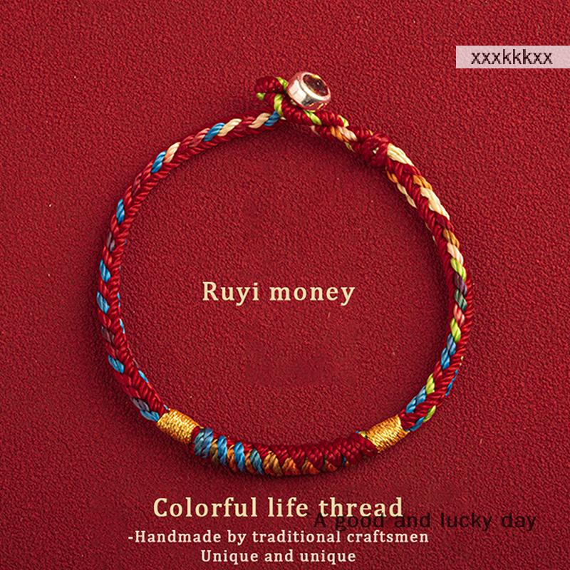 Vòng Tay Tây Tạng, Thủ Công, Chỉ Đầy Màu Sắc, Charm May Mắn Tốt, Vòng Tay Dây Thừng, Vòng Tay Cho Phụ Nữ Và Nam Giới, Nút Thắt, Vòng Tay Chỉ Đỏ Móc Khoá Phụ Kiện Đeo Tay