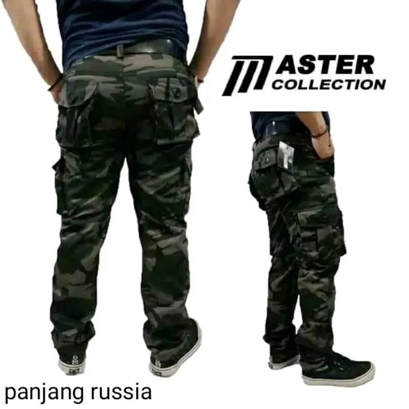 celana cargo panjang pria dewasa motif army bahan tebal Loreng 3