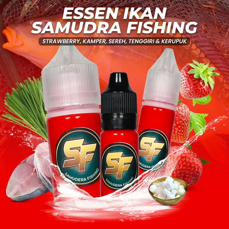 Essen Ikan Mas Aroma Strawberry Kamper Sereh 0