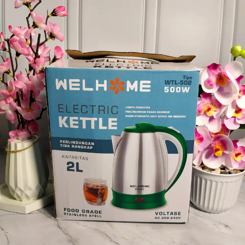 TEKO LISTRIK WELHOME | WLT-502 PEMANAS AIR KETTLE LISTRIK 0