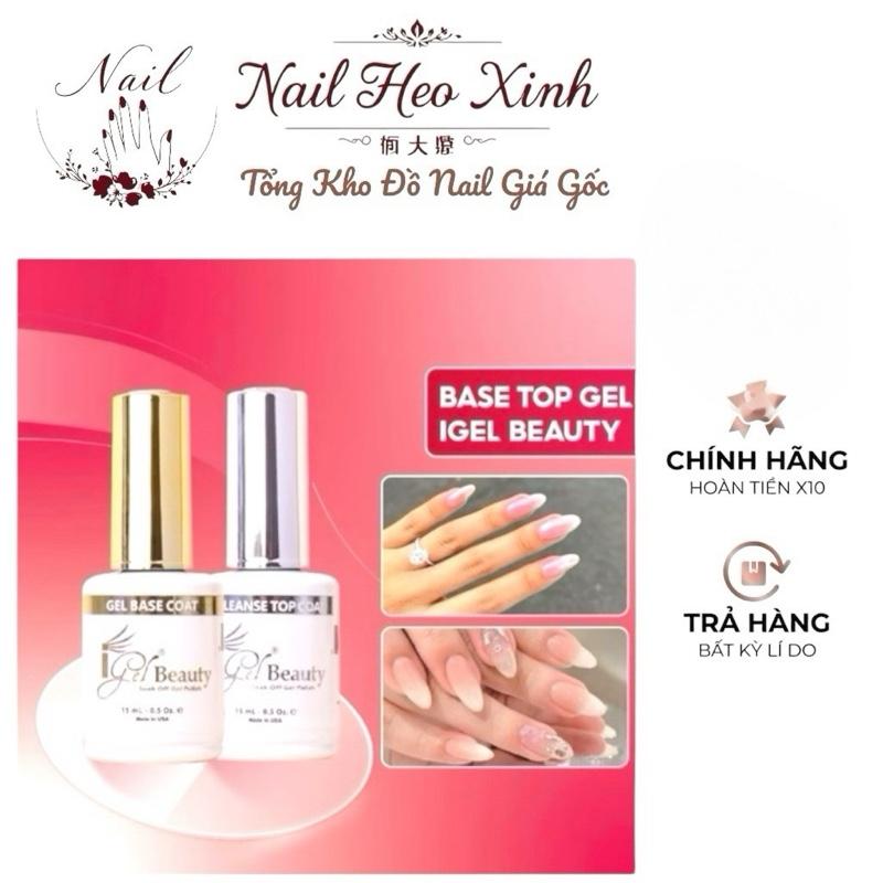 Base top Igel nhập khẩu Mỹ chính hãng (15ml) - Sơn gel liên kết và top phủ bóng cao cấp tiêu chuẩn USA thanh nam châm mắt mèo