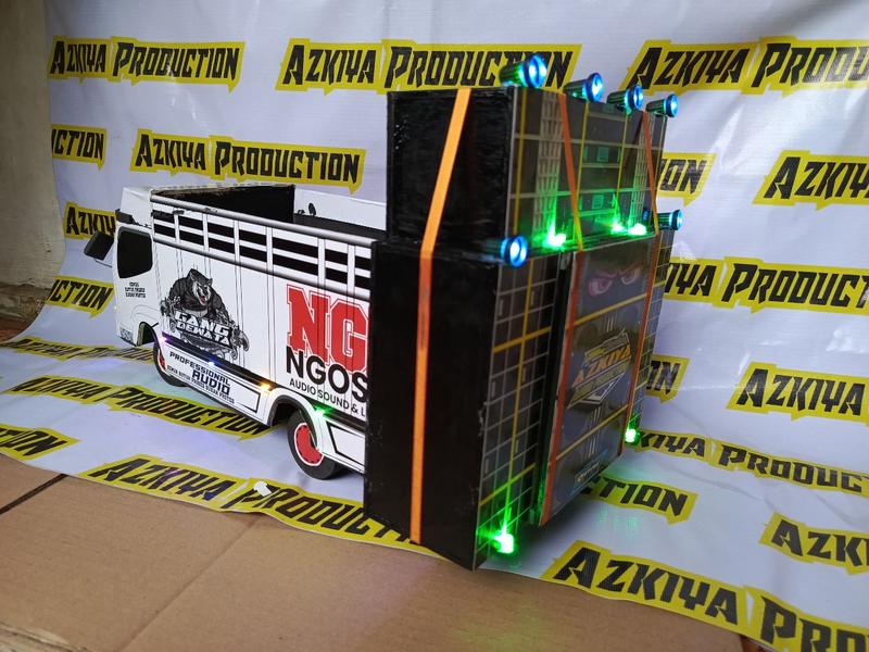 Product Introduction of Truk Miniatur Sound Horeg Nanda Audio NGX Ngose Truck Led Lampux Sudah Bluetooth Mainan - Toy bak dump 7