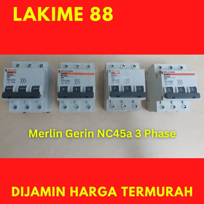 Terlaris Mcb Merlin Gerin Nc45A 3 Phase ( 20A, 25A, 32A, 63A )