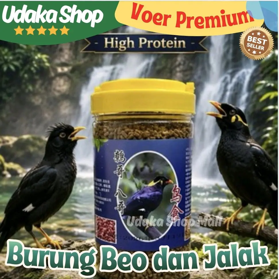 Voer Premium Burung Beo dan Jalak Pakan Burung Kicau 500 gram