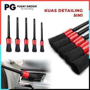 Kuas Detailing 5 in 1 Brush kit otomotif pembersih interior mobil multifungsi 5in1