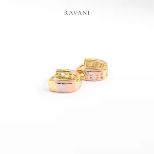 Ravani Indonesia Adira Earring - Anting Hoop Rhodium Wanita Simple Tahan Karat