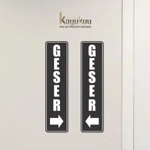 Kreasikayukuu Geser Sign Sepasang – Papan Tanda Pintu Acrylic / Slide Signage Akrilik