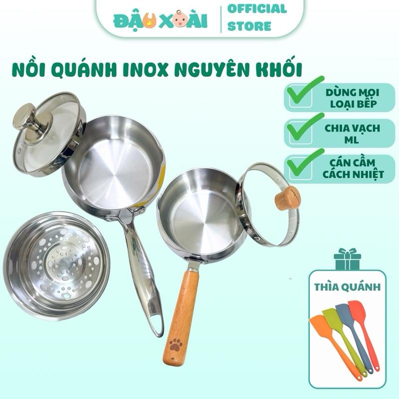 ( Tặng thìa quánh) Nồi quánh nguyên khối Mum Bebe, Misan 12cm, 14cm quánh cháo quánh bột cho bé ăn dặm Đậu Xoài Shop