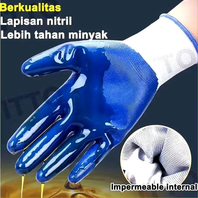 Sarung Tangan Latex Anti Cutting Dan Kaca Telapak Karet