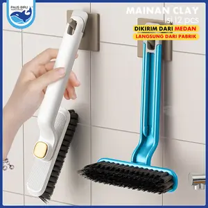 Paus Biru - Sikat 3in1 Sudut Celah Toilet 360° Rotary Multifungsi Pembersih Wastafel & Kamar Mandi Pembersih Sudut
