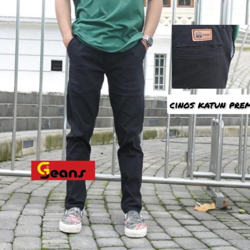Celana cinos katun premium | resleting | celana Panjang katun Stretch 1