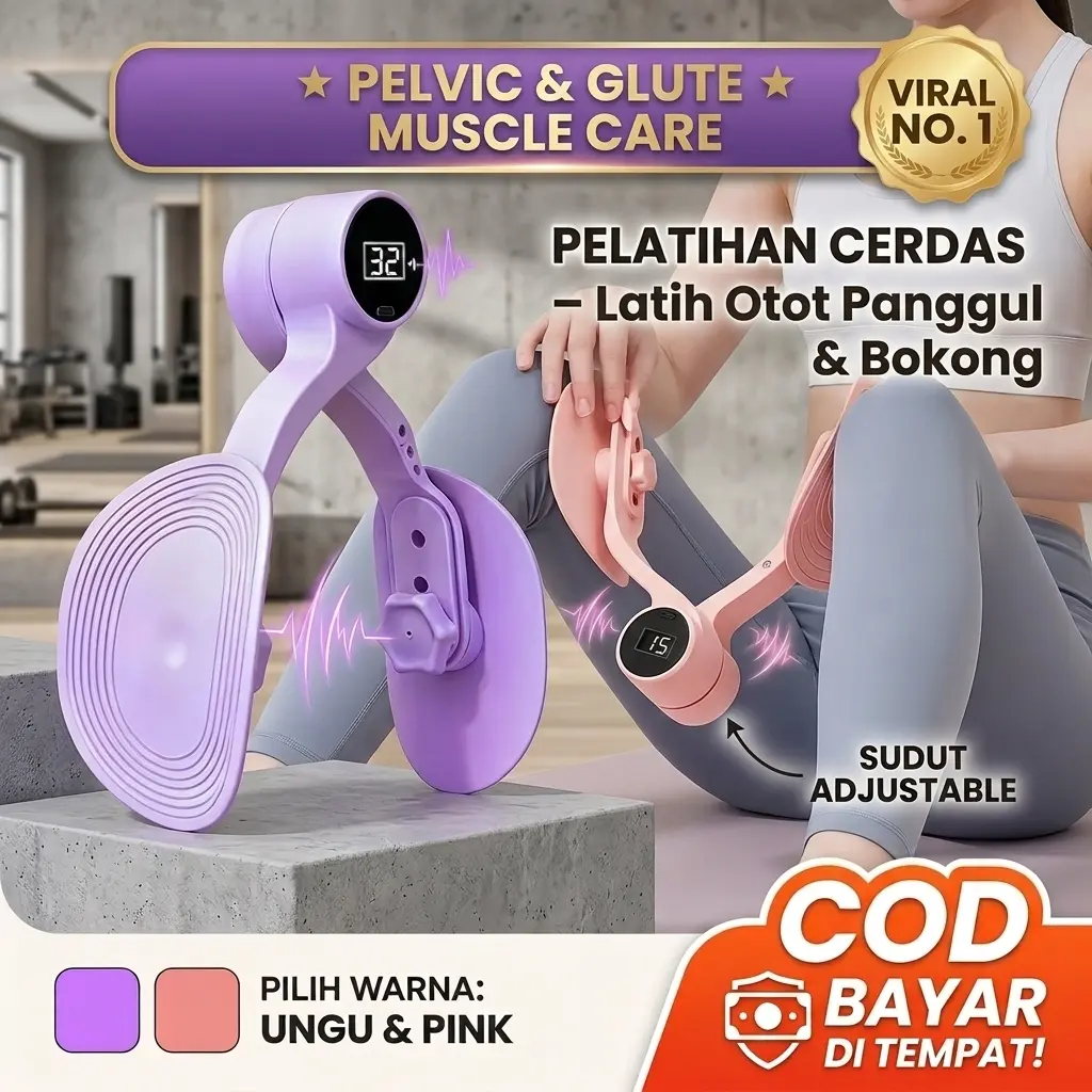 (COD) Alat Olahraga Paha Pelatih Otot Dasar Panggul Digital Smart Counter Pegas Tebal Premium Putar 360 Derajat Sangat Nyaman untuk Wanita Karir dan Ibu Rumah Tangga Latihan Mandiri Kencangkan Perut Bawah sambil Rebahan Santai Setiap Hari