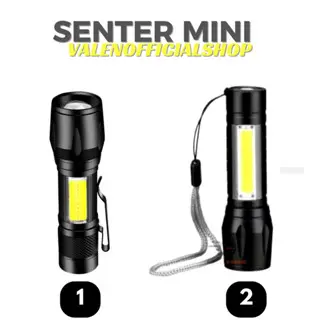 [VLN] [ VLN ] Senter Mini XPE COB Led Swat Police Light Recharge termurah 1