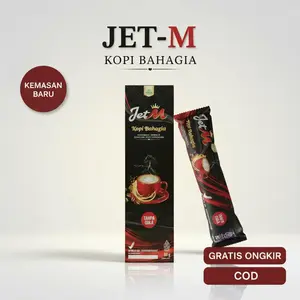 JET-M - Kopi BAHA614 - Gingseng Premium Fokus - Indonesia - Kopi Hitam - Tanpa Gula dengan Panax Ginseng & Guarana Bubuk Biji Robusta