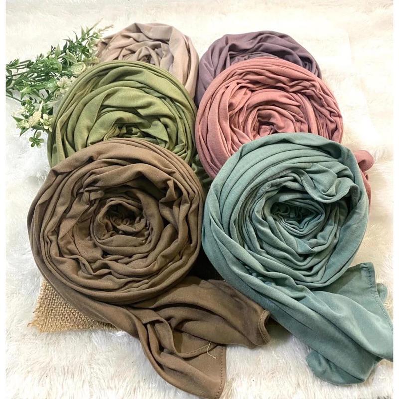 PASHMINA RAYON/ PASHMINA BAHAN KAOS / PASHMINA MLEYOT PREMIUM JAHIT TEPIi 5
