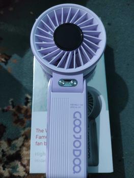 Product Review of GOOJODOQ GFS003 Folding Mini Fan 4000 MAH With Smart LED Screen Display 100 Level Speed - Kipas Mini from M**8 0