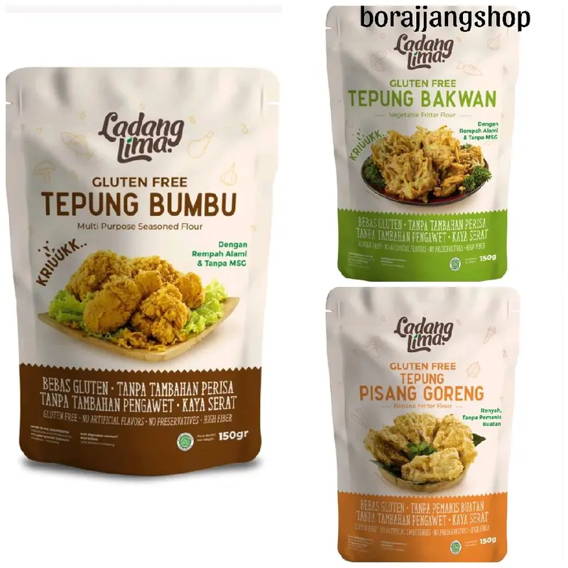 [BISA COD]Tepung bumbu gluten free ladang lima 150gr /Tepung bumbu ladang lima/Tepung bumbu gluten free/tepung bumbu sehat/Tepung bumbu murah Bahan Ayam Masakan 0