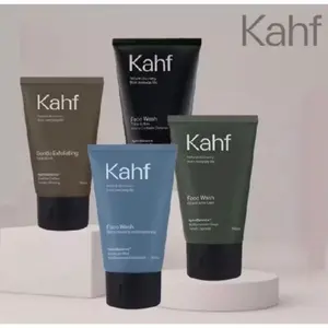 KAHF Facial wash Oil and Acne Skin Energizing and brightening oil and comedo defense dark spot scrub acne and pore cleanser scrub 100ml pembersih wajah pria 100ml
