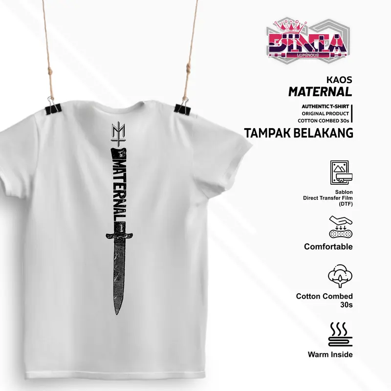Baju Kaos Distro Pria Wanita Viral Maternal Disaster T shirt Vintage Katun Hitam Putih Oblong Keren Combed Dewasa Sablon Unisex Atasan 5