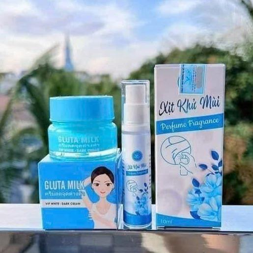  Kem Thâm Nách Gluta Milk Vip White 15g Giảm Thâm Nách Kiềm Mồ Hôi  TẶNG XỊT  