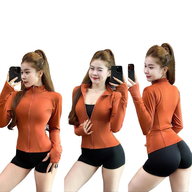 Áo Khoác Nữ Thể Thao A05 - Chất Liệu Thun Lạnh Co Giãn 4 Chiều Thấm Hút Mồ Hôi Size 40-70kg Phù Hợp Tập Gym Yoga Chạy Bộ & Bảo Vệ Da UV