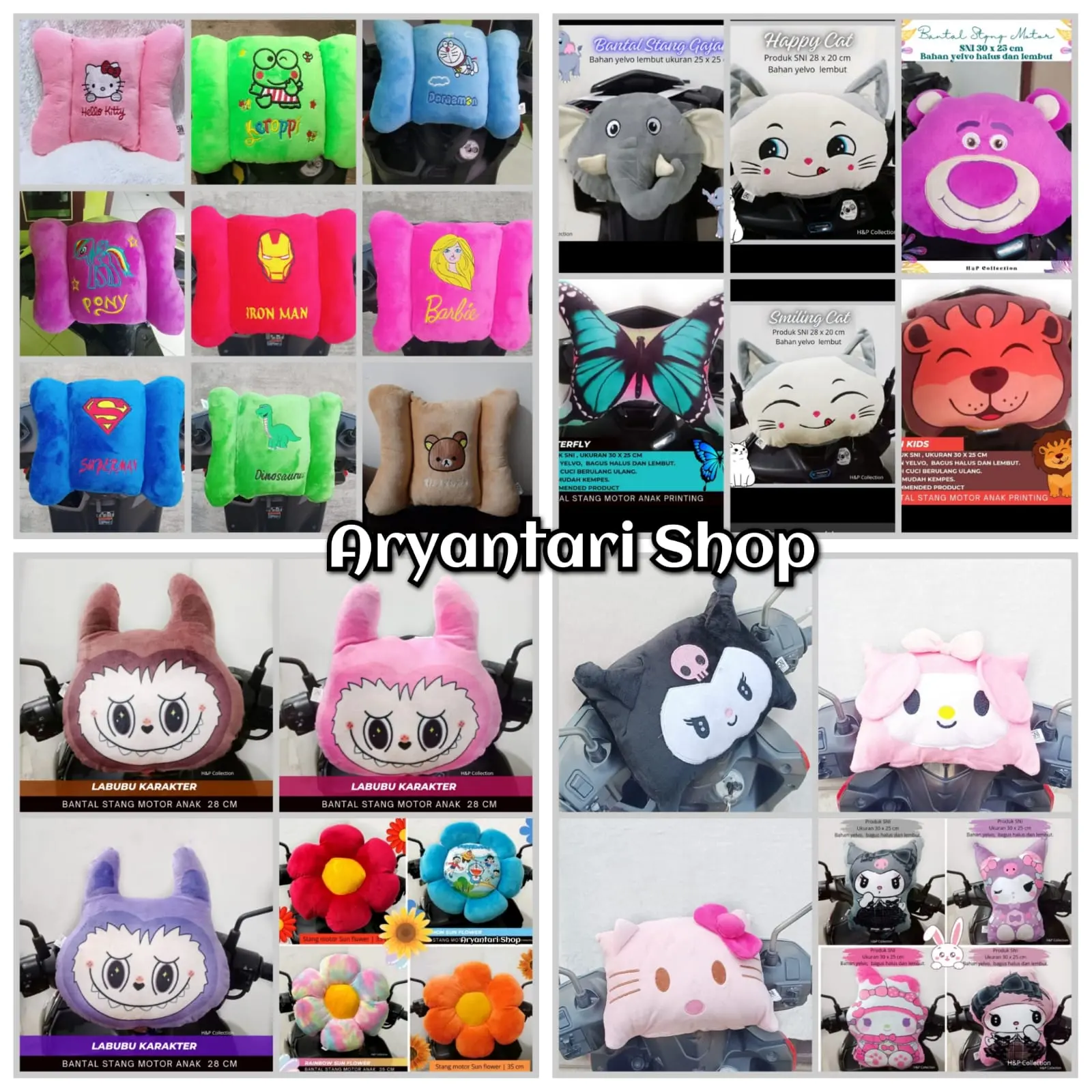 Bantal Stang Motor Anak Karakter Lucu  SNI Premium