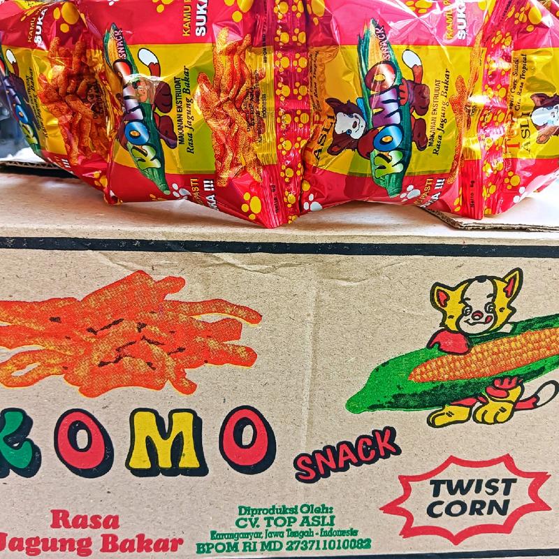 Snack Chiki Komo Berhadiah Uang Jika Beruntung | Jajanan Snack Ciki Jadul | Snack Ciki Rasa jagung Panggang Berhadiah Isi 40 pcs Perkarton 4