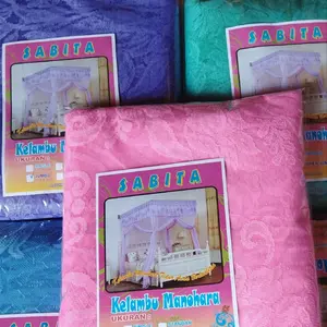 kelambu burkat anti nyamuk motif bunga jumbo 200×180 burkat tebal dan anti serangga masuk Kain