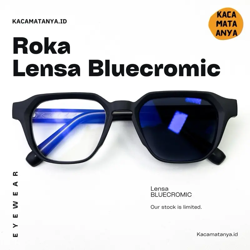 Eyewear kacamata lensa Bluercromic pria wanita