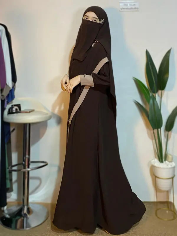 PARAYOU - Abaya Hana Set Hijab Pashmina Free Cadar Gamis All Size Seragaman Syari Dress Mewah Muslim Lebaran 2025 Dewasa Remaja Pesta Airflow Maxi Kondangan Crinkle Simple Wanita Ceruty Hitam 1