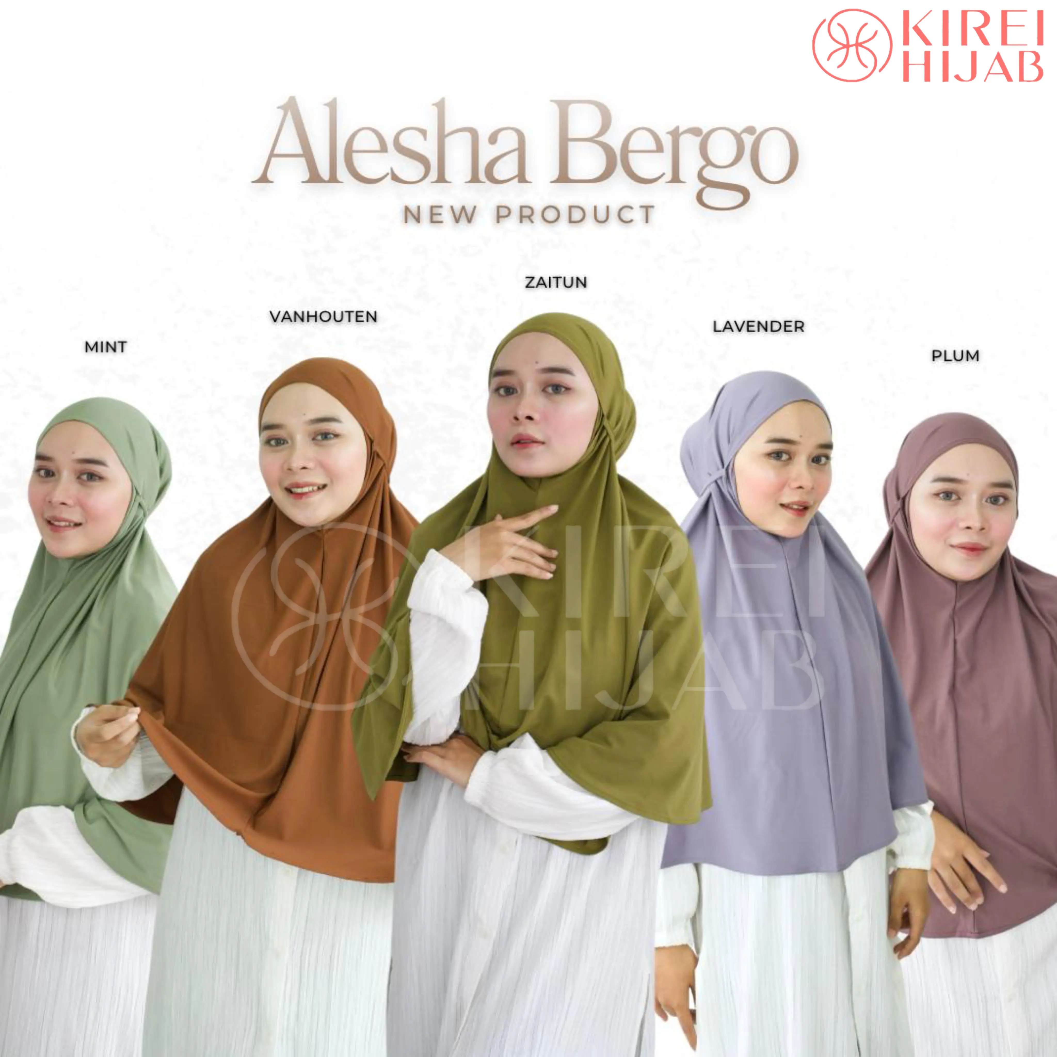 BERGO ALESHA JERSEY INSTANT KUALITAS ORIGINAL PREMIUM/Kirei Hijab