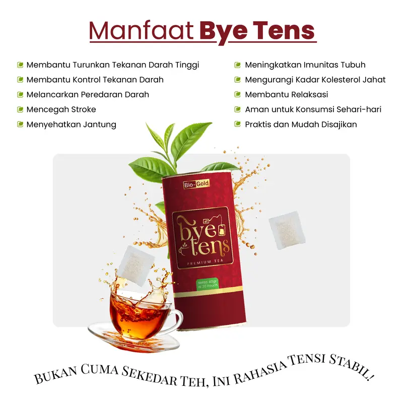 Bye Tens - Bundling 2 Kaleng Minuman Teh Herbal Rempah Tradisional Teh Hijau, Mengkudu, Seledri untuk Darah Tinggi 2