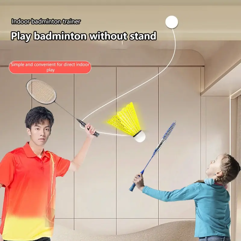 Jurulatih Badminton, Bercahaya, Latihan Badminton, Alat Latihan Badminton Regangan Profesion, Sesuai untuk Belajar Sendiri, dengan Lantunan Shuttlecock