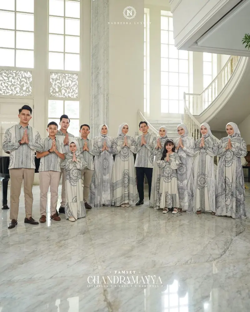 (FREE SCARF)  COD SARIMBIT LEBARAN CHANDRAMAYYA BRILLIANT WHITE SERIES BY NADHEERA TERBARU 2026