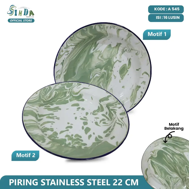 Piring Enamel Blirik Jadul / Piring Seng Enamel Ukuran 14cm/16cm/18 cm/20cm/22 cm 0