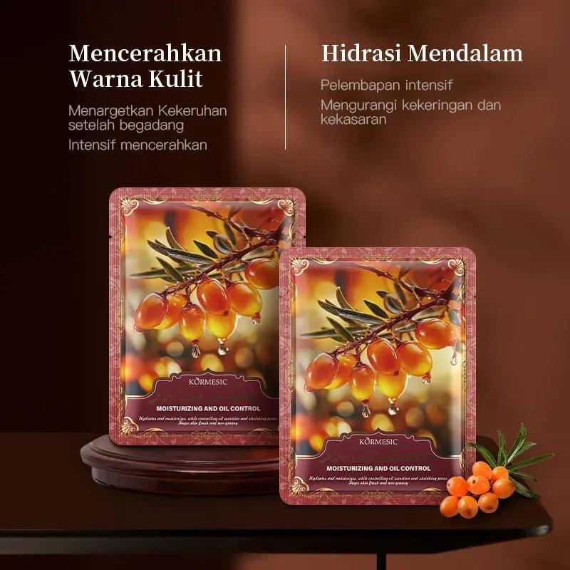 3 PCS - BPOM Masker Wajah Kormesic Arabic Mask 25ml - Sheet Mask Masker Wajah Penghilang Jerawat & Glowing